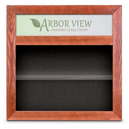 United Visual Products Outdoor Enclosed Combo Board, 42"x32", Bronze Frame/Black & Cloud UVCB4232ODBZ-BLACK-CLOUD